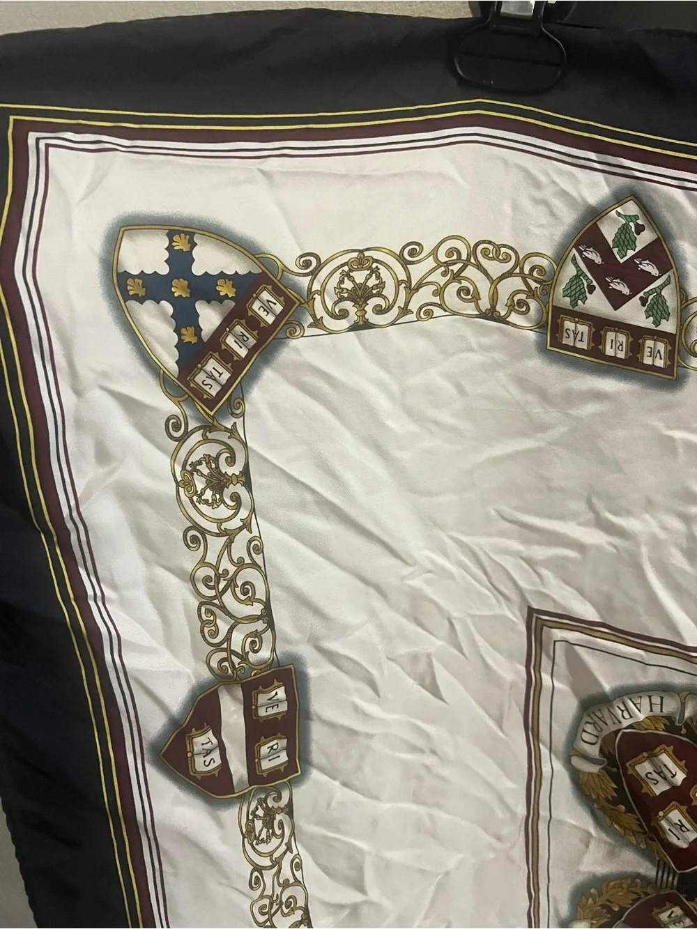 Vintage 100% Silk HARVARD scarf